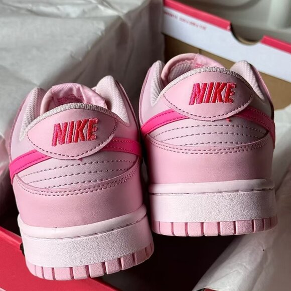 Nike Dunk Low "Triple Pink" - Soft Pastel with Vibrant Pink Accents - Picture 6 of 6